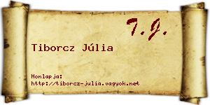 Tiborcz Júlia névjegykártya