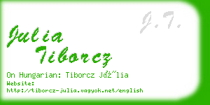 julia tiborcz business card